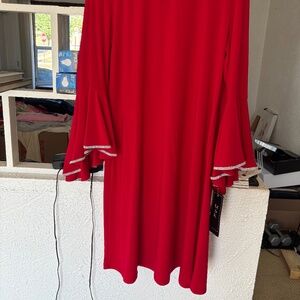 🎄✨ Holiday Ready Red Rhinestone Dress ✨🎄